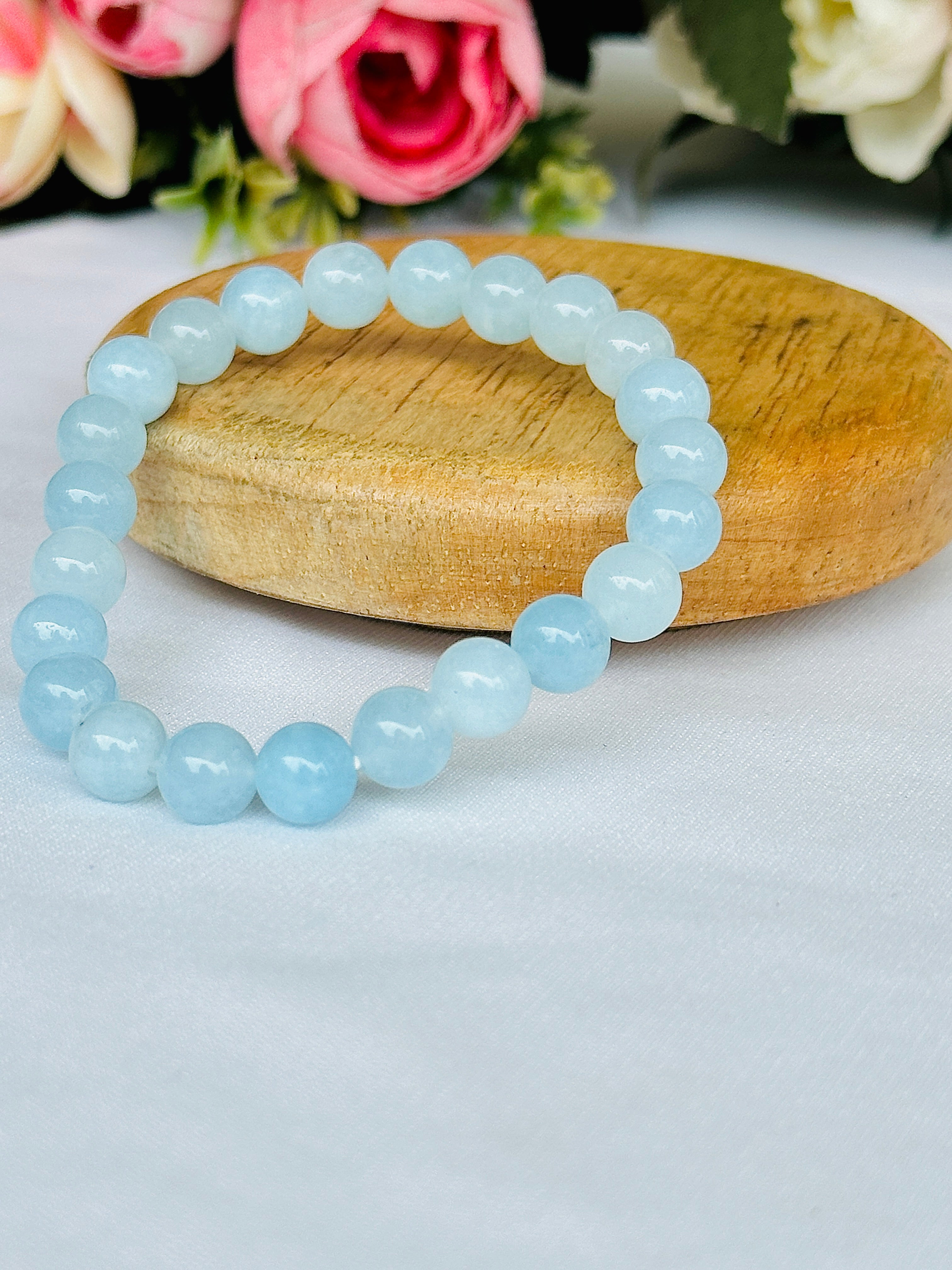 Aqua Marine Bracelet - Abhimantrit & Certified
